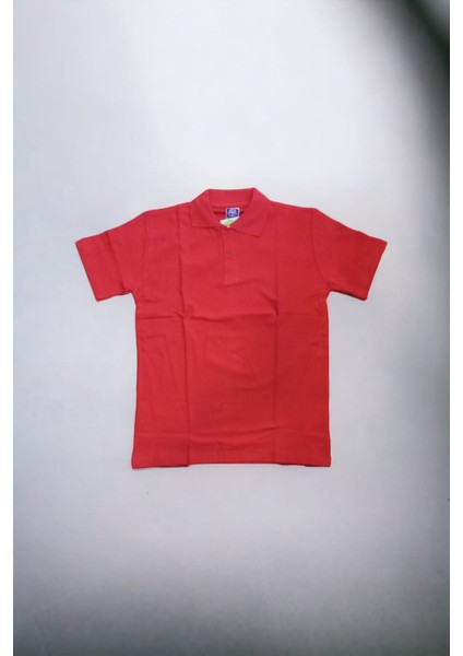 Kırmızı Kısa Kol 6-16 Yaş Çocuk Okul Lakos T-Shirt/t-Shirt - 5-6 Yaş