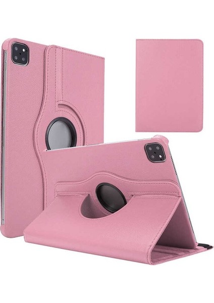 iPad Pro 11 2021 3.nesil M1 Kılıf 360 Derece Dönebilen Yatay ve Dikey Standlı Deri Kılıf + 9h Tam Kaplayan Nano Ekran Koruyucu