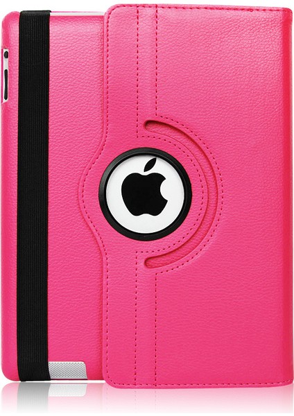 Apple iPad 2 Kılıf 2.nesil 360 Derece Dönebilen Yatay ve Dikey Standlı Deri Kılıf + 9h Tam Kaplayan Nano Ekran Koruyucu