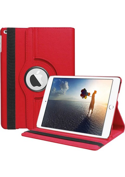 Apple ipad Air 1 9.7 Inç Kılıf 360 Derece Dönebilen Yatay ve Dikey Standlı Deri Kılıf + 9h Tam Kaplayan Nano Ekran Koruyucu