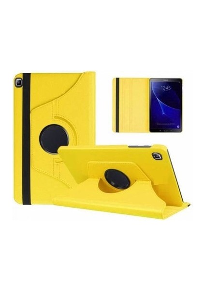 Samsung Galaxy Tab A 10.1 SM-T510 Kılıf 360 Derece Dönebilen Yatay ve Dikey Standlı Deri Kılıf + 9h Tam Kaplayan Nano Ekran Koruyucu
