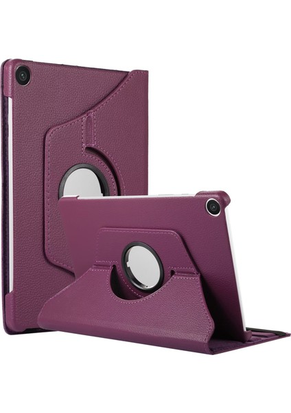 Lenovo Tab M10 TB-X306F Kılıf 360 Derece Dönebilen Yatay ve Dikey Standlı Deri Kılıf + 9h Tam Kaplayan Nano Ekran Koruyucu