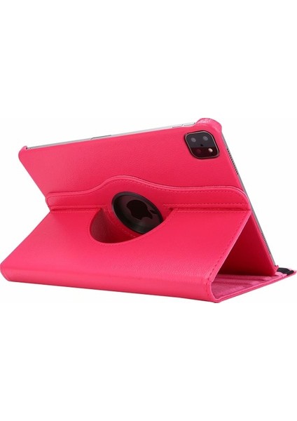 iPad Pro 11 2022 4.nesil M2 Kılıf 360 Derece Dönebilen Yatay ve Dikey Standlı Deri Kılıf + 9h Tam Kaplayan Nano Ekran Koruyucu
