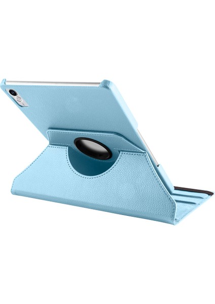 Lenovo Tab P11 TB350FU 11.5 Inç 360 Derece Dönebilen Yatay ve Dikey Standlı Deri Kılıf + 9h Tam Kaplayan Nano Ekran Koruyucu