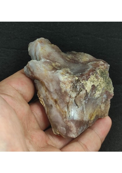 Dekoratif Orjinal Koleksiyonluk 1. Kalite Pembe Kalsedon Doğal Taş A91