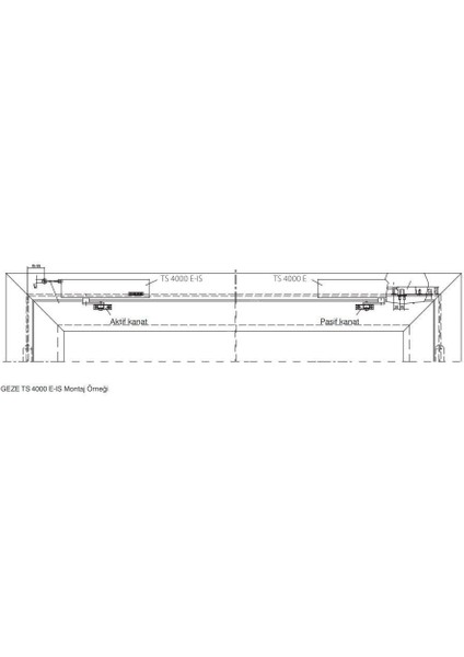 Ts 4000 E-Is Dirsek Kollu Çift Kanat Elektromekanik Sabitlemeli Sıralamalı Kapı Kapatıcı Hidrolik