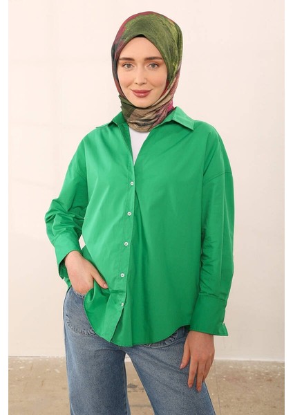 Dijital Renk Geçiş Soft Eşarp Haki/Yeşil