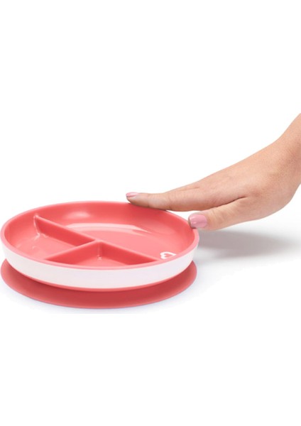 Sabit Vakumlu Beslenme Tabağı &mucize 360 Alıştırma Bardağı 6AY+ Pembe&mor 2li Paket
