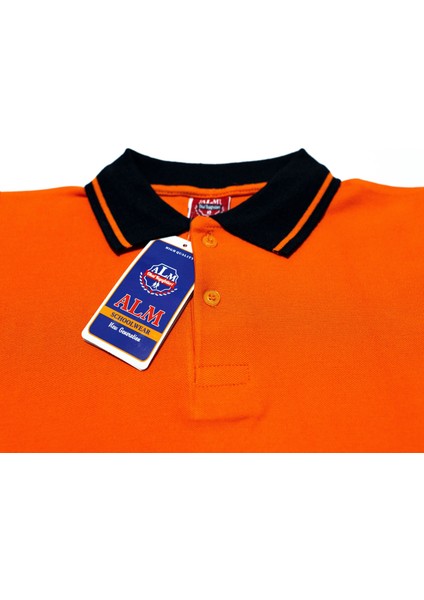 Siyah Çizgi Yaka Turuncu Kısa Kol Lakos T-Shirt 14-15 Yaş fiyatları