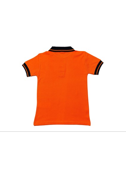 Siyah Çizgi Yaka Turuncu Kısa Kol Lakos T-Shirt 14-15 Yaş modelleri