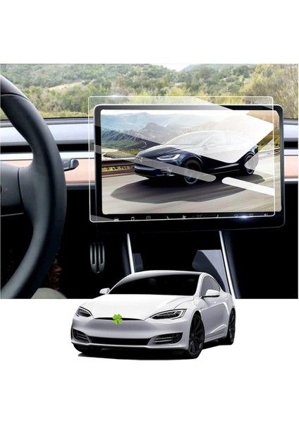 Tesla Model Y 2021-2023 15 Inç Navigasyon Multimedya ile Uyumlu 9h Nano Ekran Koruyucu