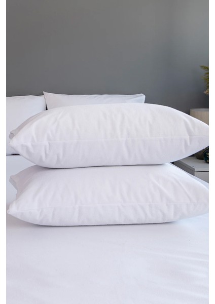 Beyaz 2'li Sıvı Geçirmez Yastık Alezi 50*70 cm