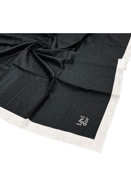 Monogram Eşarp - Siyah Beyaz fiyatları