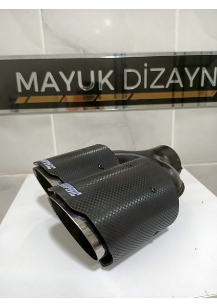 Akrapovic 90MM Çiftli Içi Krom Sağ-Sol Set Her Araca Uyumlu Egzoz Ucu