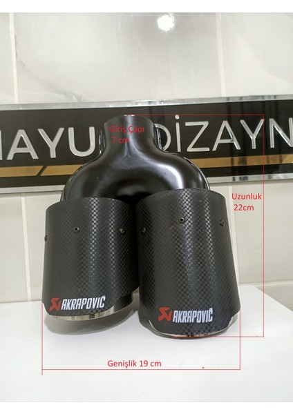 Akrapovic 90MM Çiftli Içi Krom Sağ-Sol Set Her Araca Uyumlu Egzoz Ucu