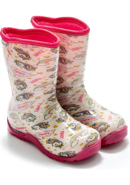 Çocuk Yağmur Çizmesi Beyaz 30/35 modelleri