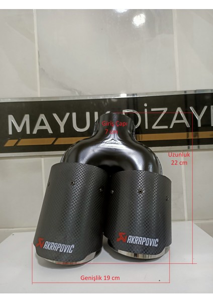 Akrapovic 90MM Çiftli Içi Krom Sağ Taraf Her Araca Uyumlu Egzoz Ucu