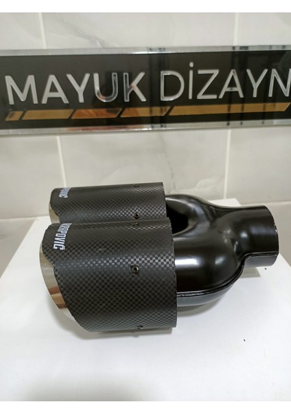 Akrapovic 90MM Çiftli Içi Krom Sağ Taraf Her Araca Uyumlu Egzoz Ucu