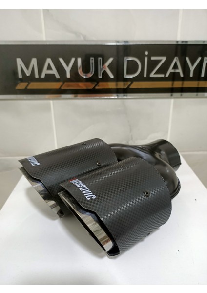 Akrapovic 90MM Çiftli Içi Krom Sağ Taraf Her Araca Uyumlu Egzoz Ucu