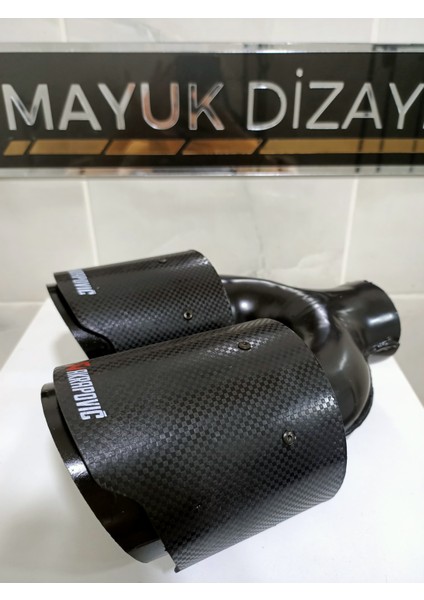 Akrapovic 100MM Çiftli Içi Siyah Sol Taraf Her Araca Uyumlu Egzoz Ucu