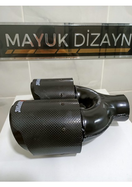 Akrapovic 100MM Çiftli Içi Siyah Sol Taraf Her Araca Uyumlu Egzoz Ucu