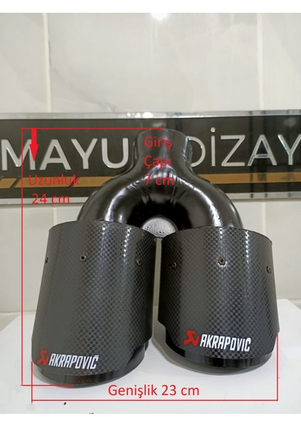 Akrapovic 100MM Çiftli Içi Siyah Sağ Taraf Her Araca Uyumlu Egzoz Ucu fiyatları