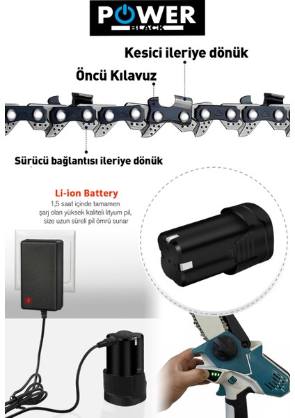 Şarjlı Budama Testeresi Mavi