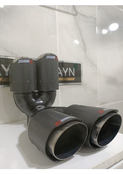 Akrapovic 76MM Çiftli Içi Krom Sağ - Sol Set Her Araca Uyumlu Egzoz Ucu