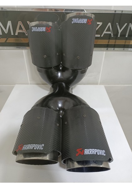 Akrapovic 76MM Çiftli Içi Krom Sağ - Sol Set Her Araca Uyumlu Egzoz Ucu