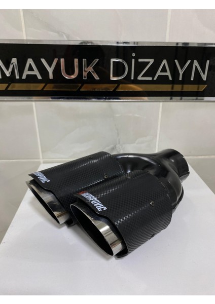 Akrapovic 76MM Çiftli Içi Krom Sağ - Sol Set Her Araca Uyumlu Egzoz Ucu