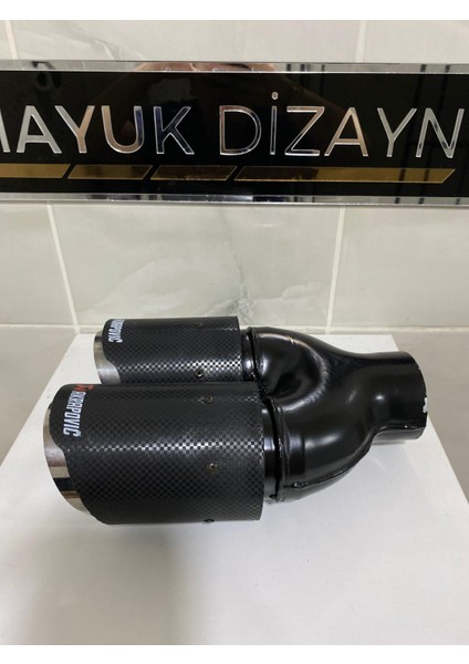 Akrapovic 76MM Çiftli Içi Krom Sol Taraf Her Araca Uyumlu Egzoz Ucu