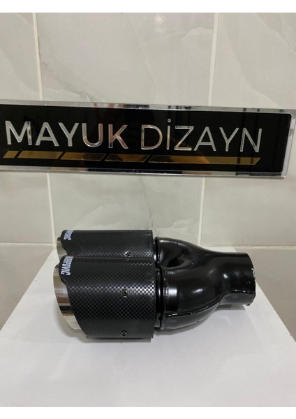 Akrapovic 76MM Çiftli Içi Krom Sağ Taraf Her Araca Uyumlu Egzoz Ucu