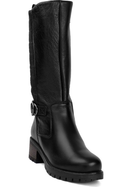 9869 Kadın Hakiki Deri Klasik Çizme Siyah fiyatları