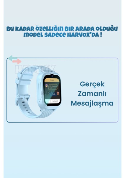 Hx 4g Max Görüntülü Görüşmeli Akıllı Çoçuk Takip Saati Kolye Hediyeli