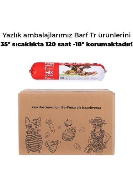 Mix Barf 10 kg 770 gr Salam Paket Tekli Ambalajlarda Köpek Maması