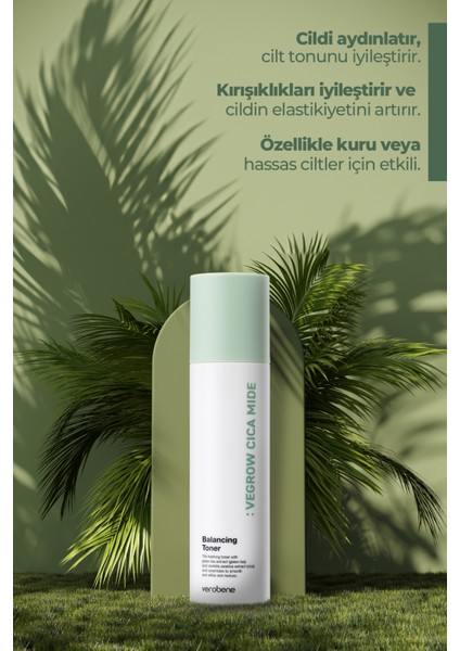 Vegrow Cica Mide Balancing Toner Arındırıcı Dengeleyici Vegan Yeşil Çay Özlü Tonik Kore 150ml modelleri