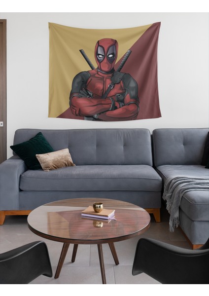 Deadpool Tasarımlı Duvar Örtüsü