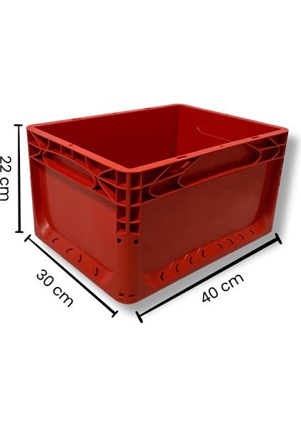 1.Kalite Kırmızı Plastik Kasa 40x30x22 cm - Kokusuz Sağlam Plastik Kutu 21 Litre modelleri