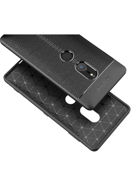 Sony Xperia Xz2 Uyumlu Kılıf Deri Silikon Yüzey Darbe Korumalı Soft Yapı Case Cover Çiziklerden Kirden ve Darbeden Korumalı Kılıf