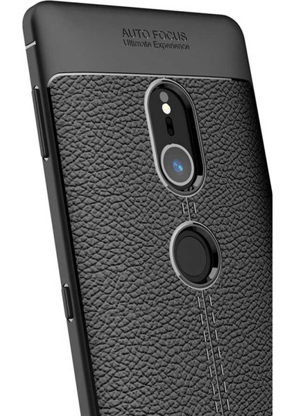 Sony Xperia Xz2 Uyumlu Kılıf Deri Silikon Yüzey Darbe Korumalı Soft Yapı Case Cover Çiziklerden Kirden ve Darbeden Korumalı Kılıf