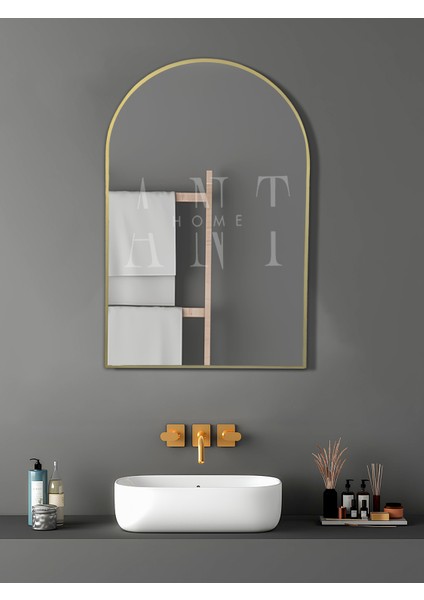 Asimetrik Ayna, Dekoratif Ayna, Duvar Aynası Banyo Aynası Holl Aynası 100x60 Cm