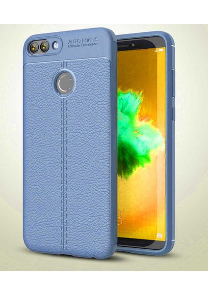 Huawei P Smart Uyumlu Kılıf Deri Silikon Yüzey Darbe Korumalı Soft Yapı Case Cover Çiziklerden Kirden ve Darbeden Korumalı Kılıf