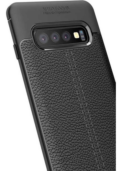 Samsung Galaxy S10 Plus Uyumlu Kılıf Deri Silikon Yüzey Darbe Korumalı Soft Yapı Case Cover Çiziklerden Kirden ve Darbeden Korumalı Kılıf