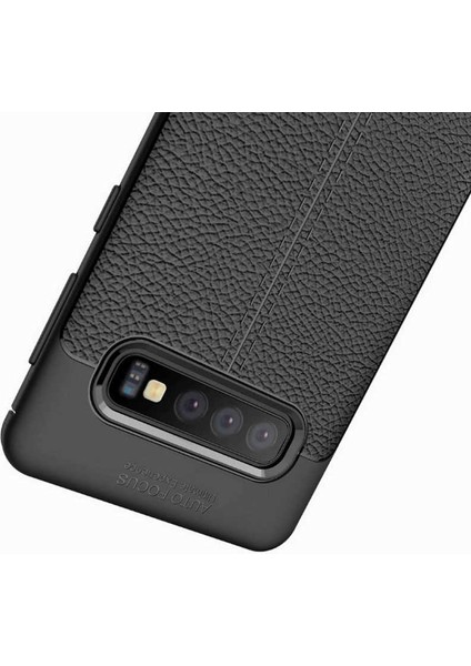 Samsung Galaxy S10 Plus Uyumlu Kılıf Deri Silikon Yüzey Darbe Korumalı Soft Yapı Case Cover Çiziklerden Kirden ve Darbeden Korumalı Kılıf