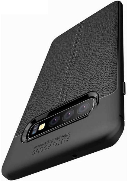 Samsung Galaxy S10 Plus Uyumlu Kılıf Deri Silikon Yüzey Darbe Korumalı Soft Yapı Case Cover Çiziklerden Kirden ve Darbeden Korumalı Kılıf