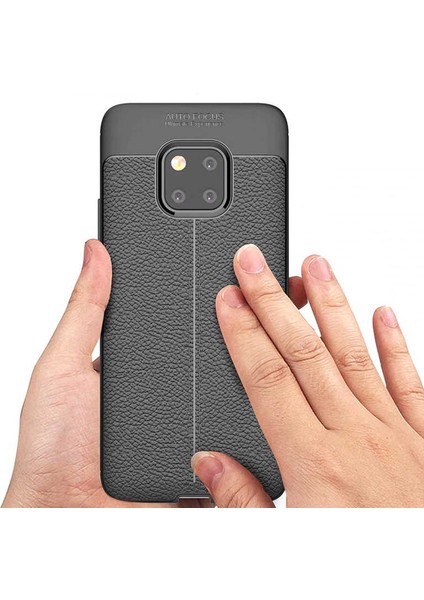 Huawei Mate 20 Pro Uyumlu Kılıf Deri Silikon Yüzey Darbe Korumalı Soft Yapı Case Cover Çiziklerden Kirden ve Darbeden Korumalı Kılıf
