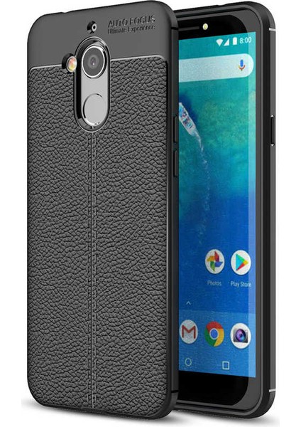 General Mobile 8 Go Uyumlu Kılıf Deri Silikon Yüzey Darbe Korumalı Soft Yapı Case Cover Çiziklerden Kirden ve Darbeden Korumalı Kılıf