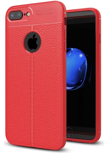Apple iPhone 7 Plus Uyumlu Kılıf Deri Silikon Yüzey Darbe Korumalı Soft Yapı Case Cover Çiziklerden Kirden ve Darbeden Korumalı Kılıf