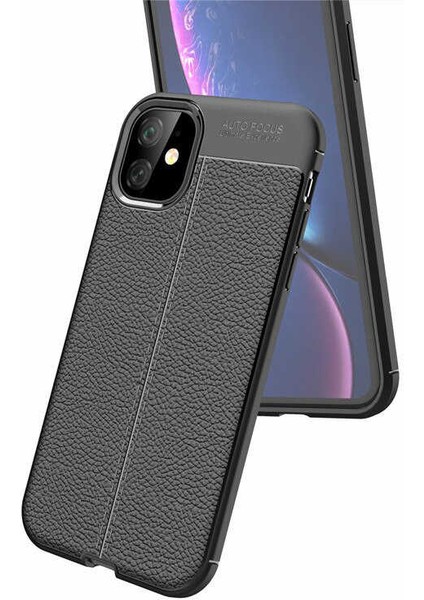 Apple iPhone 11 Uyumlu Kılıf Deri Silikon Yüzey Darbe Korumalı Soft Yapı Case Cover Çiziklerden Kirden ve Darbeden Korumalı Kılıf