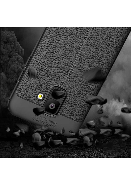 Samsung Galaxy J6 Uyumlu Kılıf Deri Silikon Yüzey Darbe Korumalı Soft Yapı Case Cover Çiziklerden Kirden ve Darbeden Korumalı Kılıf